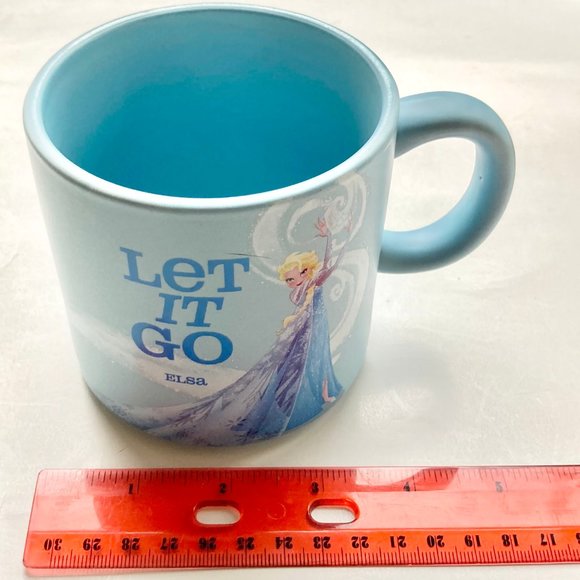 Disney Elsa Frozen Coffee Tea Mug Cup Ceramic LET IT GO Light Blue Hallmark Big - Picture 14 of 14